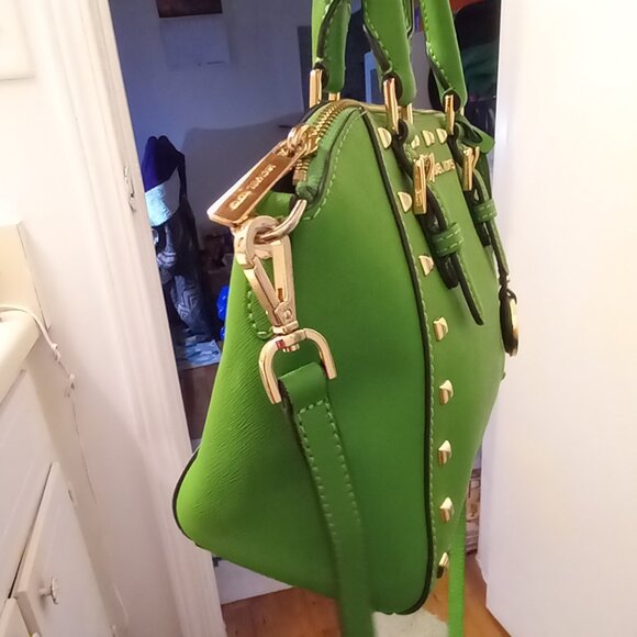 Michael Kors Lime Green Satchel  Crossbody - Picture 6 of 11